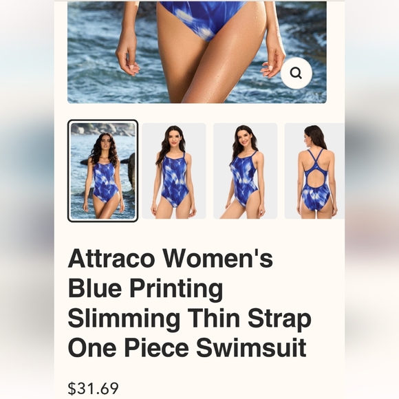 Attarco One Piece Swimsuit Size S - Picture 12 of 15